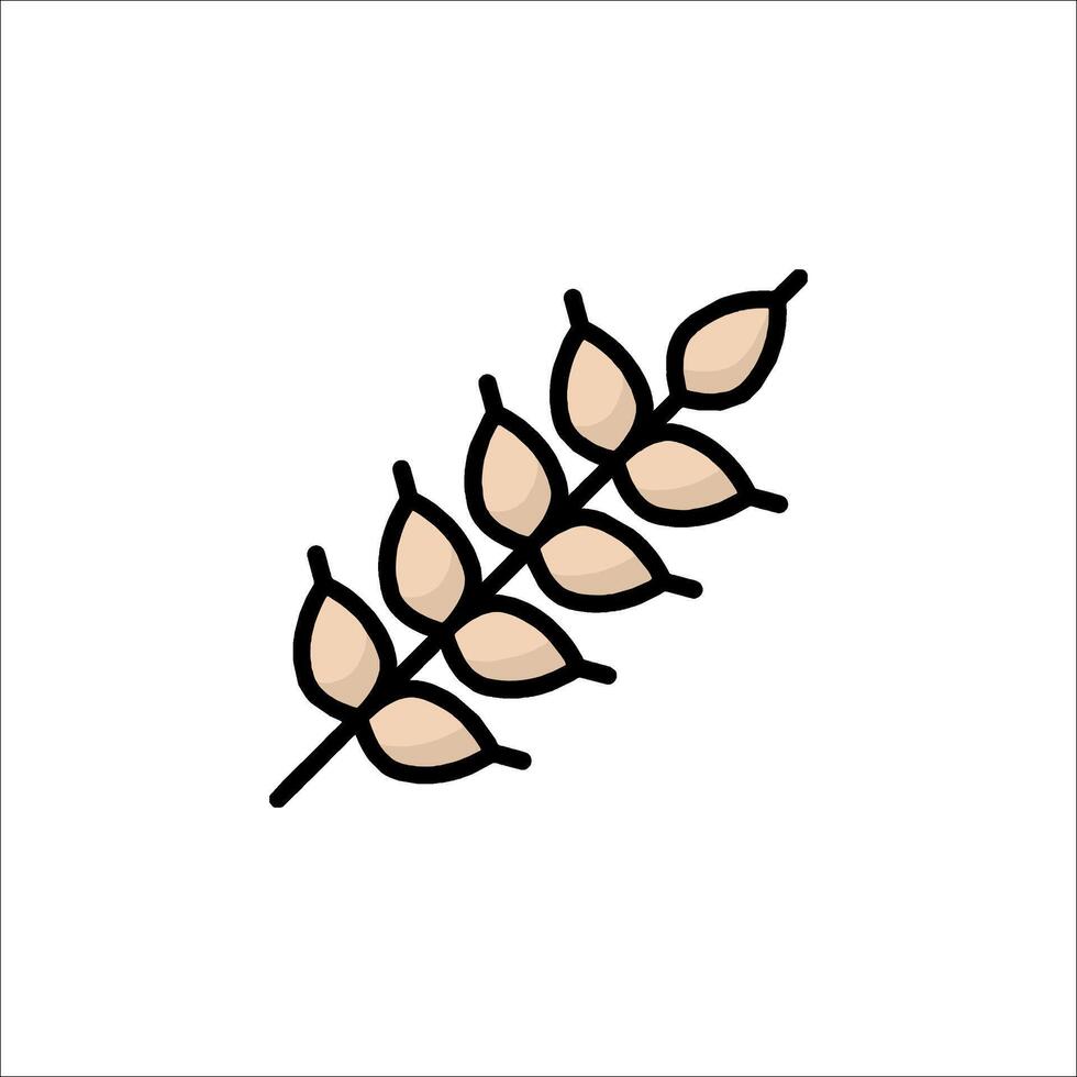 A wheat plant icon on a white background vector