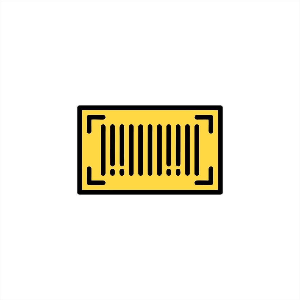 A yellow and black square icon on a white background vector