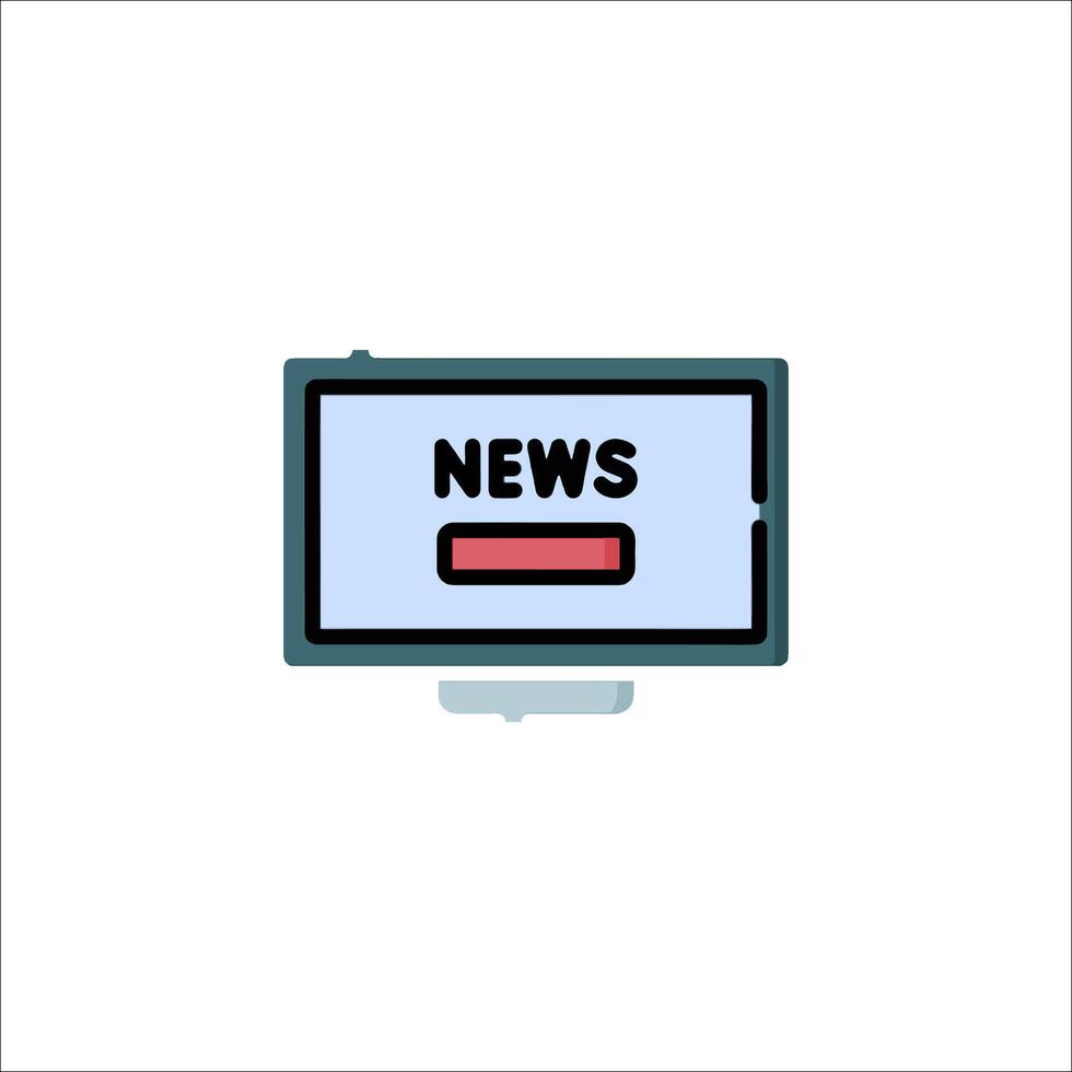 News icon on a computer screen vector