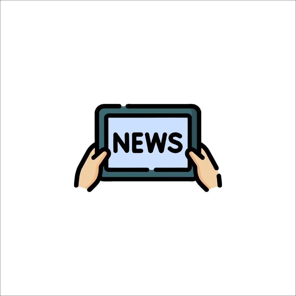 News tablet icon illustration vector