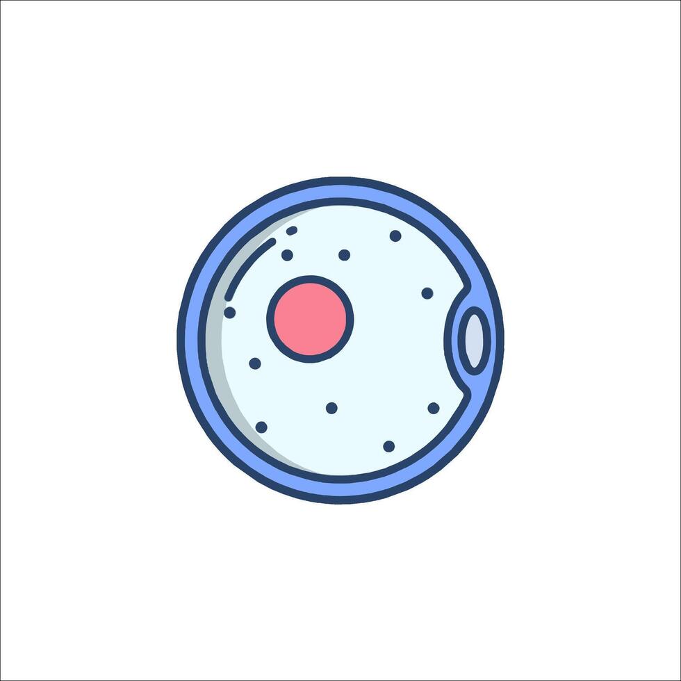 An illustration of a cell in a lab vector