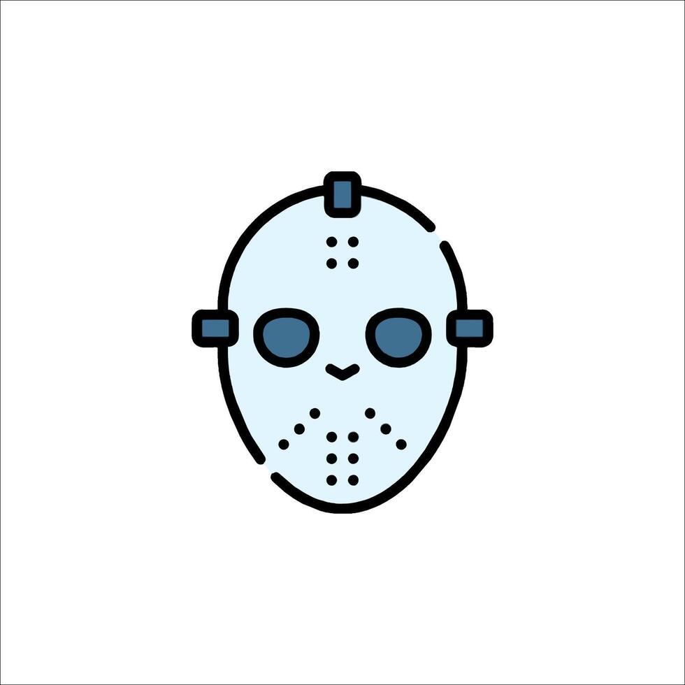 A hockey mask icon on a white background vector