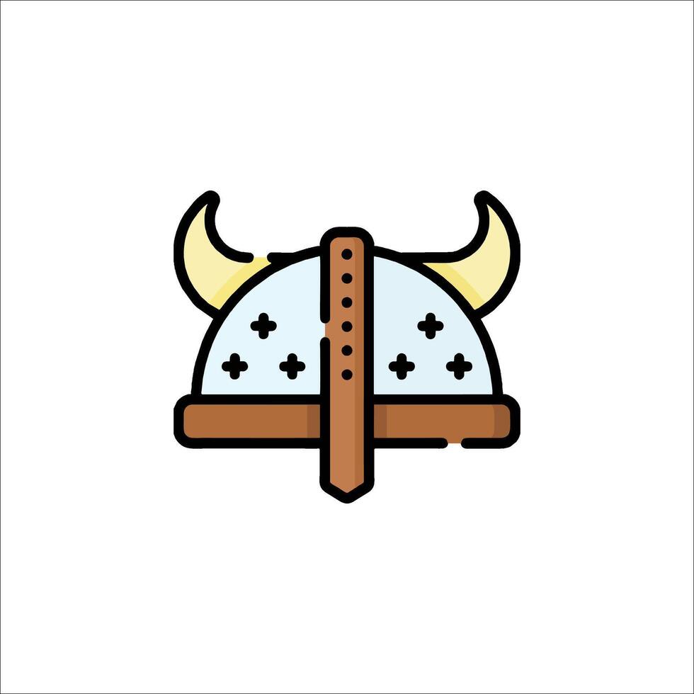A viking helmet icon on a white background vector