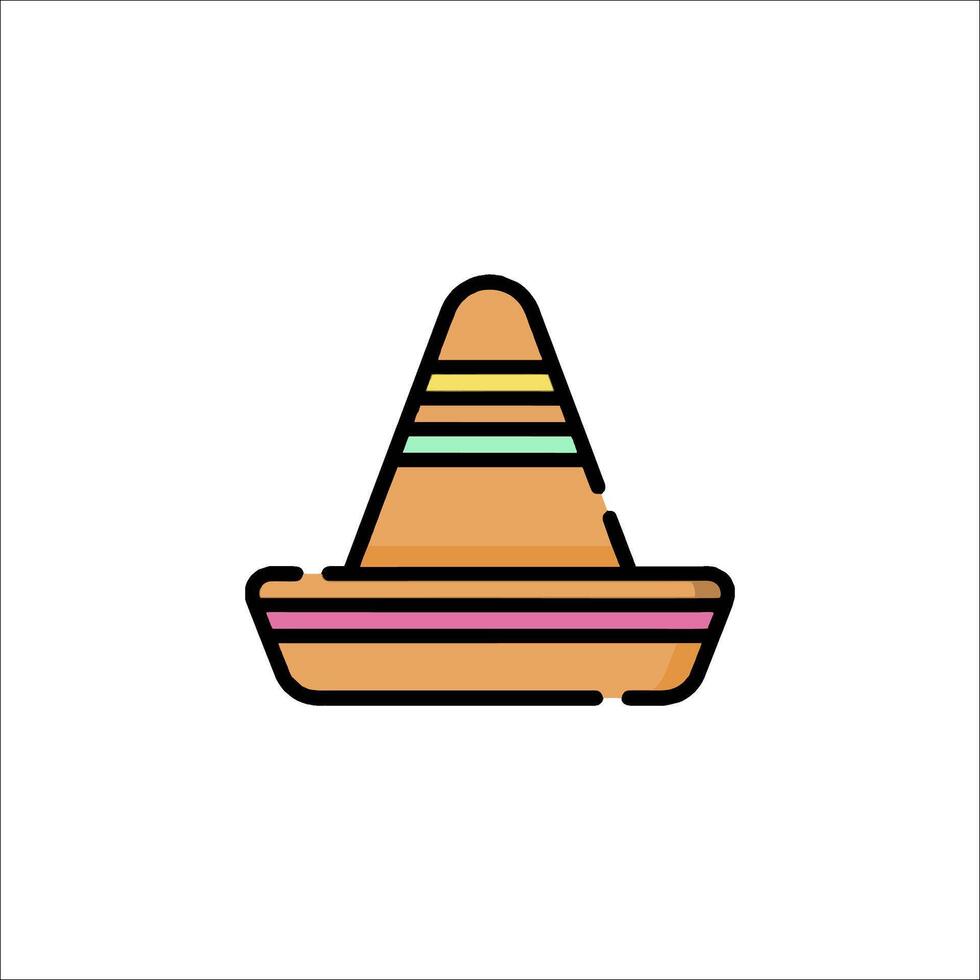 Mexican hat icon on white background vector