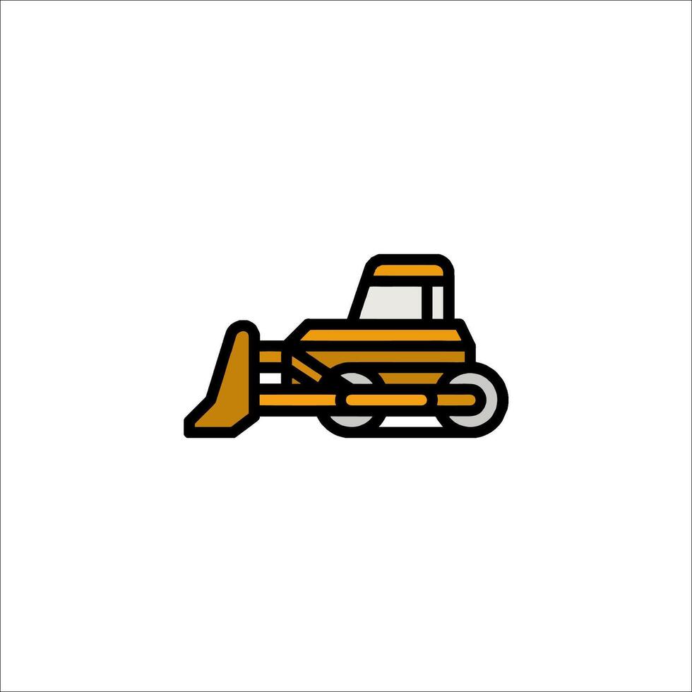 A bulldozer icon on a white background vector