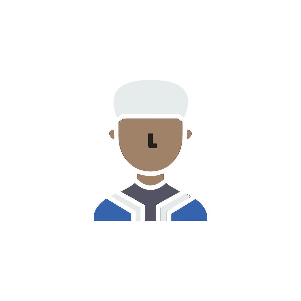 A man in a cap and white hat vector