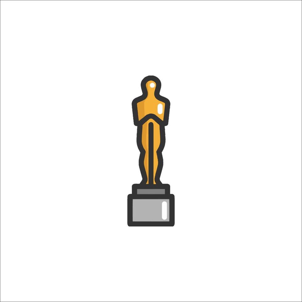 The oscar award icon is shown on a white background vector