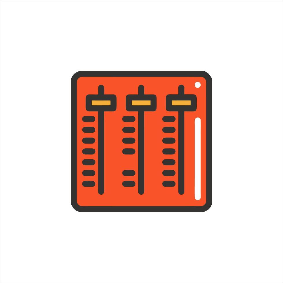 A music mixer icon on a white background vector