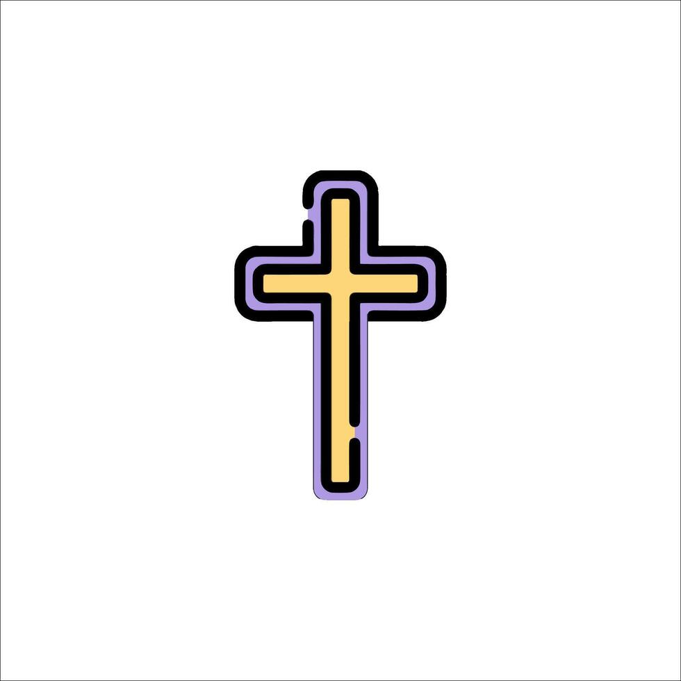 A cross icon on a white background vector