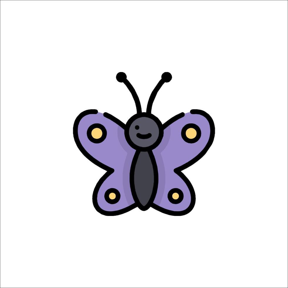 A purple butterfly icon on a white background vector