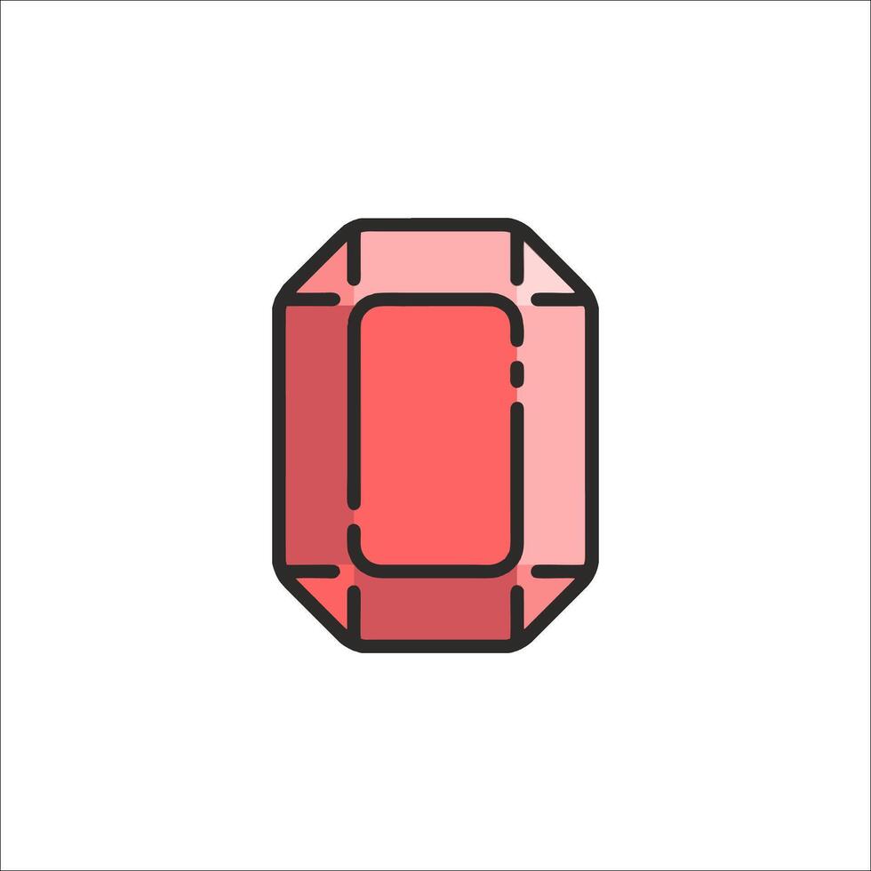 A red diamond icon on a white background vector