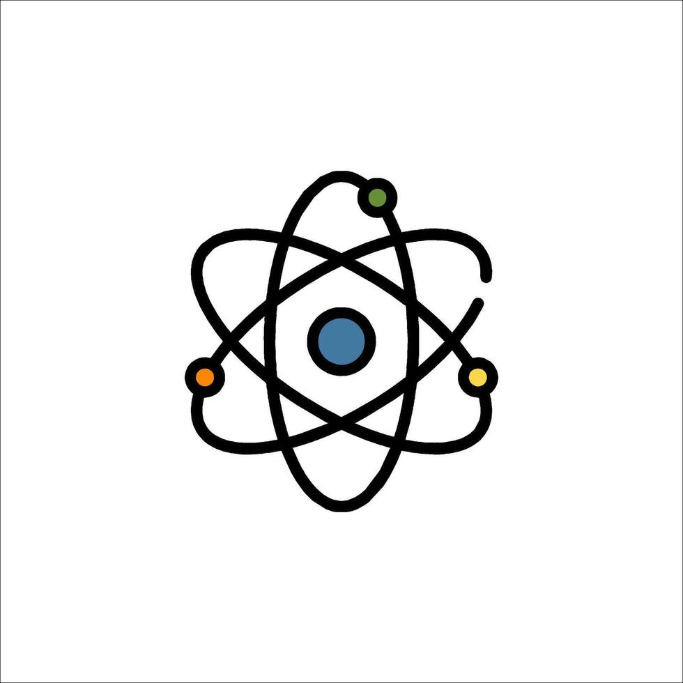 An atom symbol on a white background vector