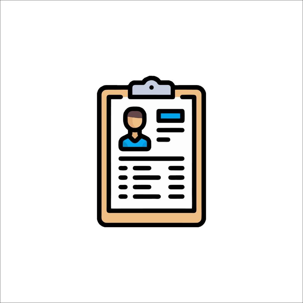 A clipboard with a person on it vector