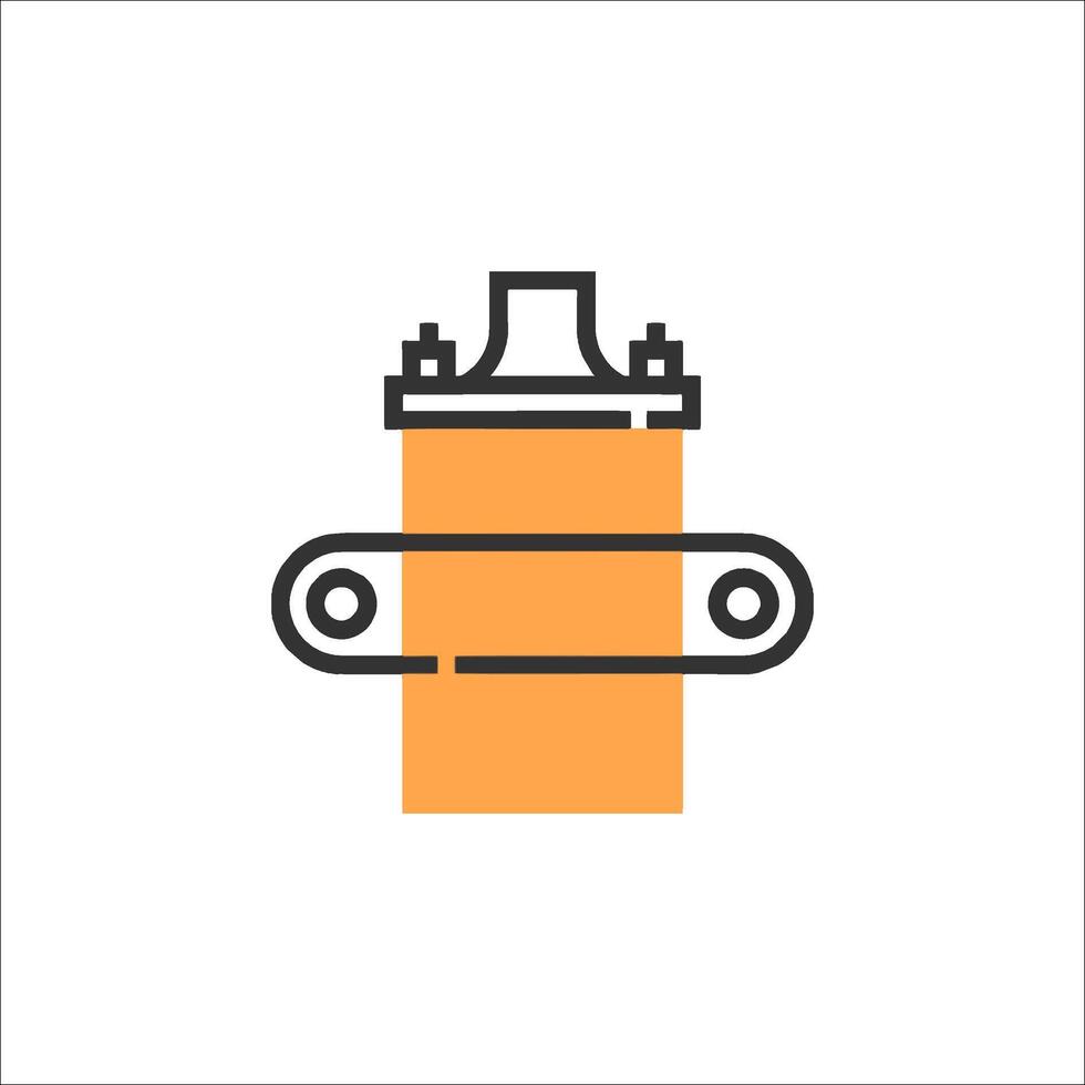 A simple icon of a chain link vector