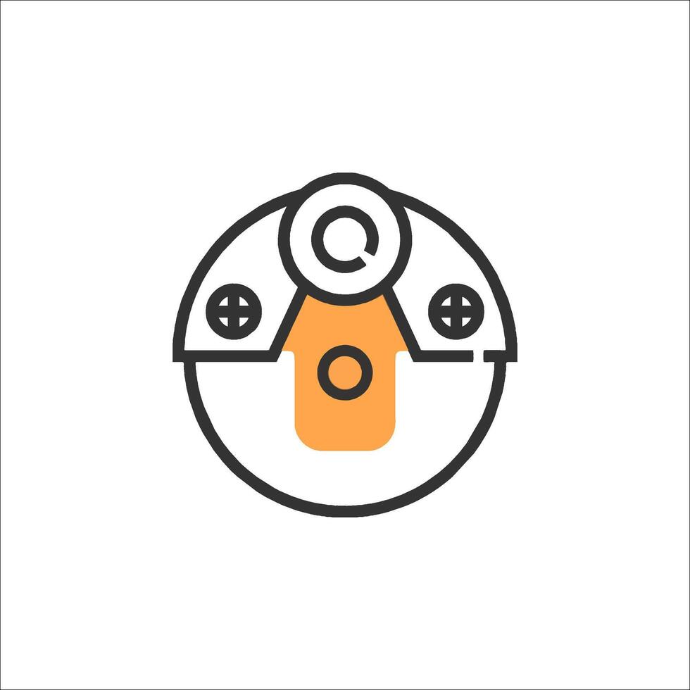 A logo for a camera that has a camera on it vector