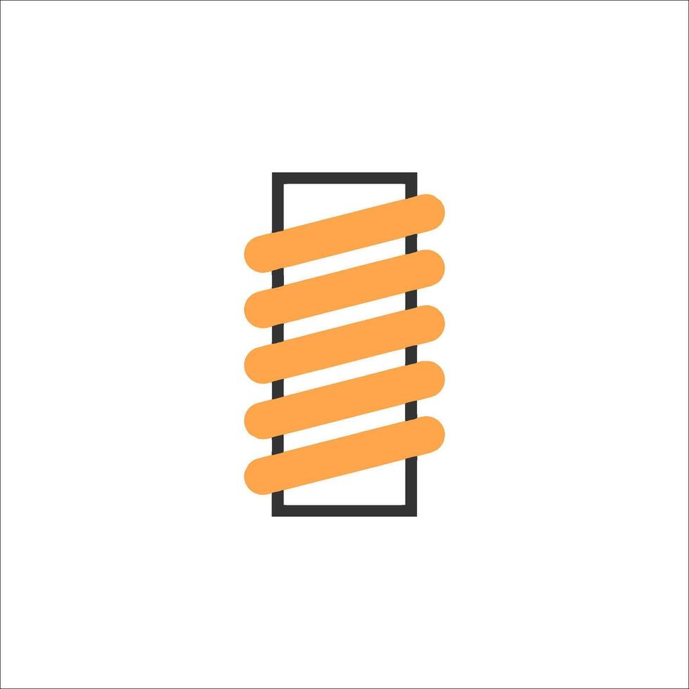A light bulb with a spiral design vector