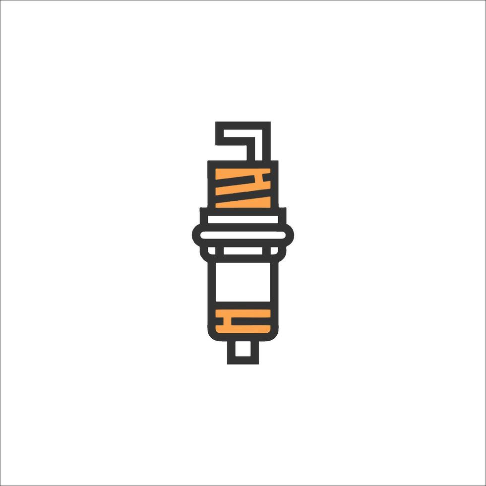 A spark plug icon on a white background vector
