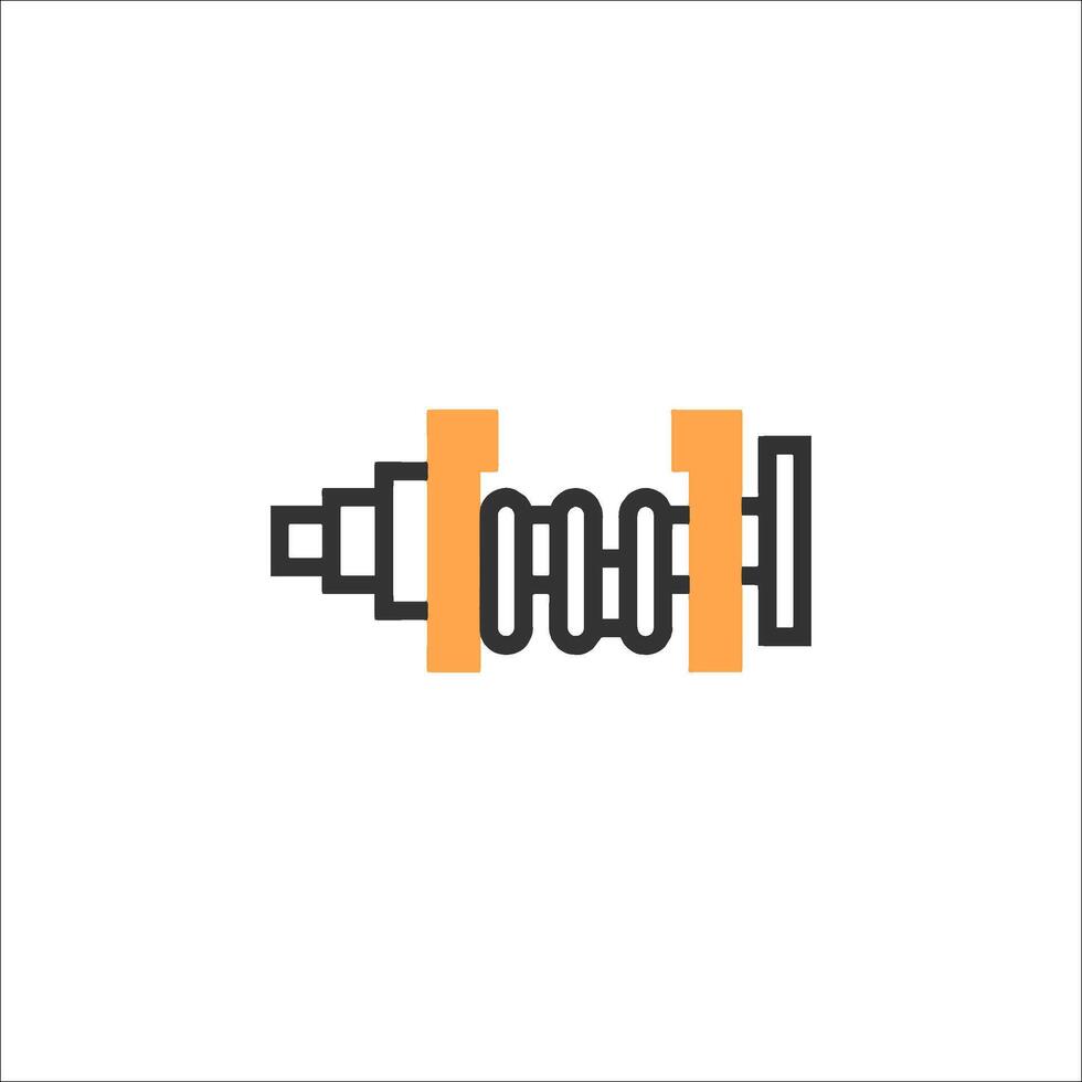 A simple icon of a screw on a white background vector