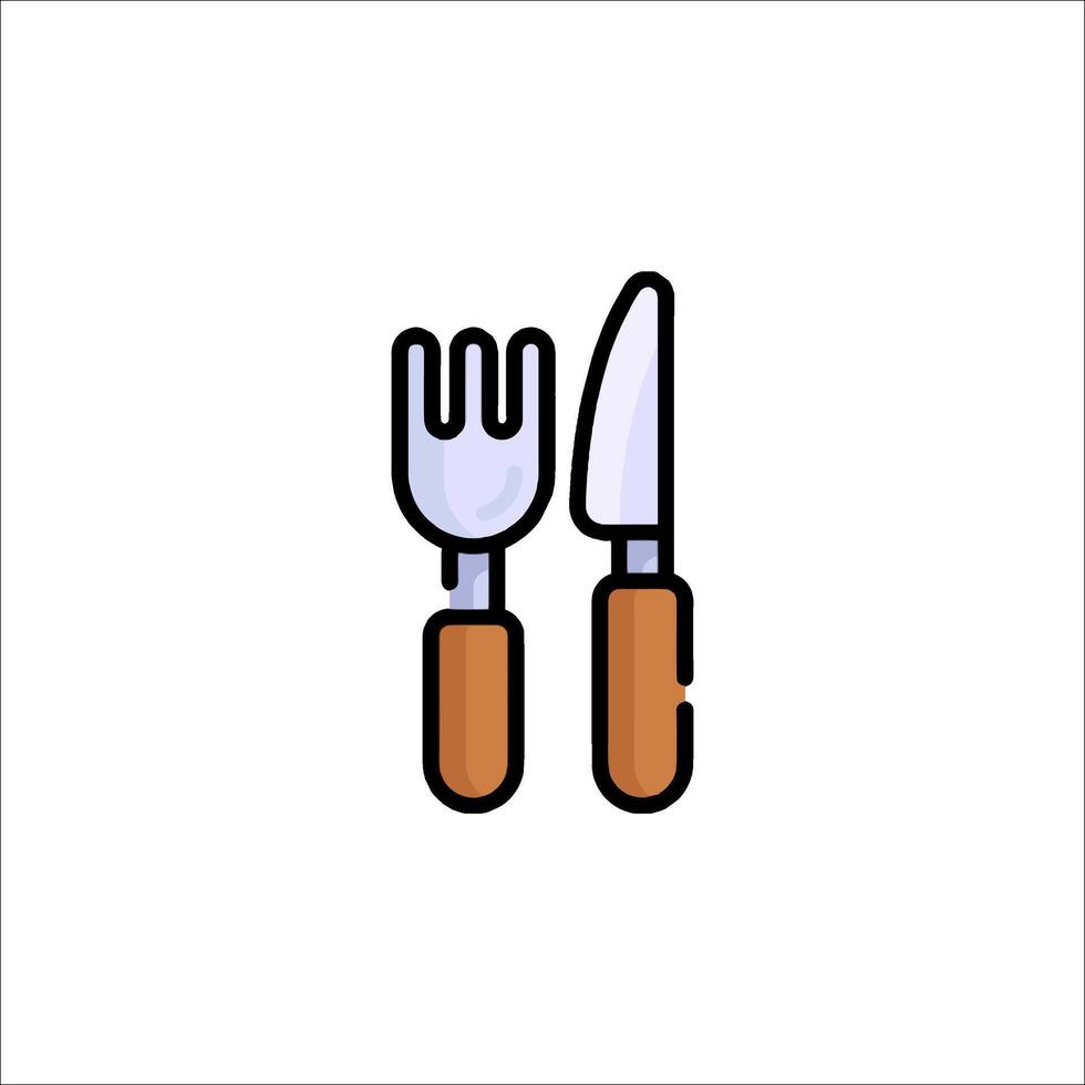 Fork and knife icon illustration vector