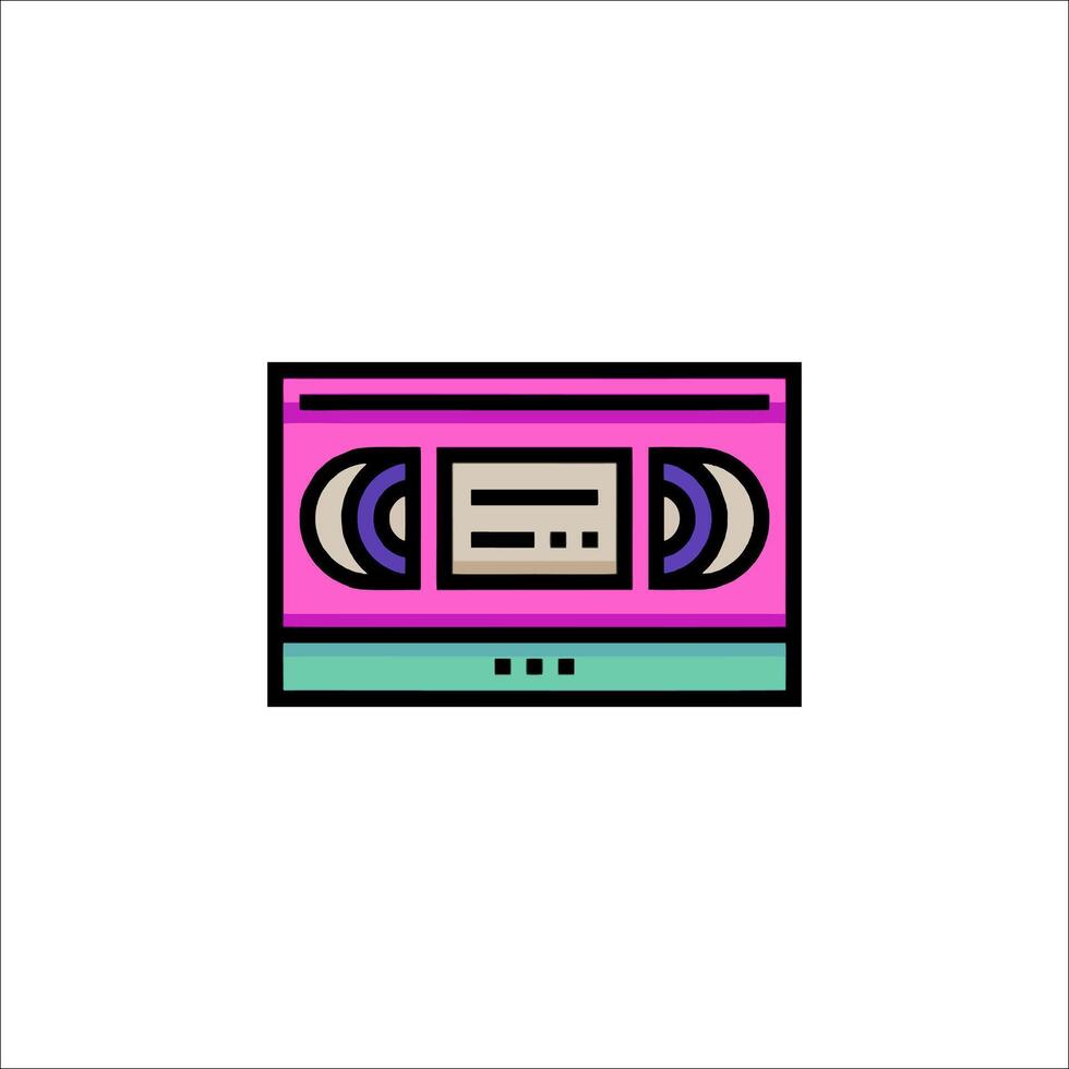 A cassette player icon on a white background vector