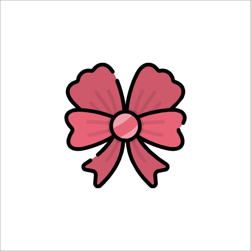 A pink bow with a large bow on it vector
