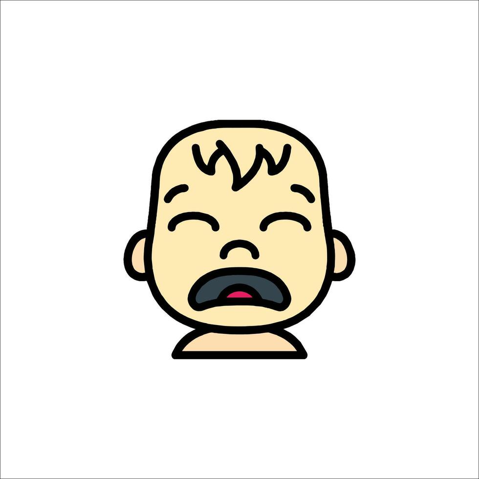 A cartoon man with a mustache and a mustache vector