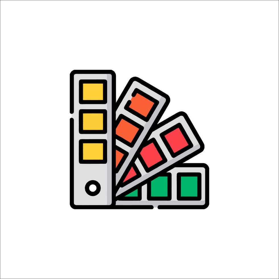 Colorful paint palette icon, illustration vector