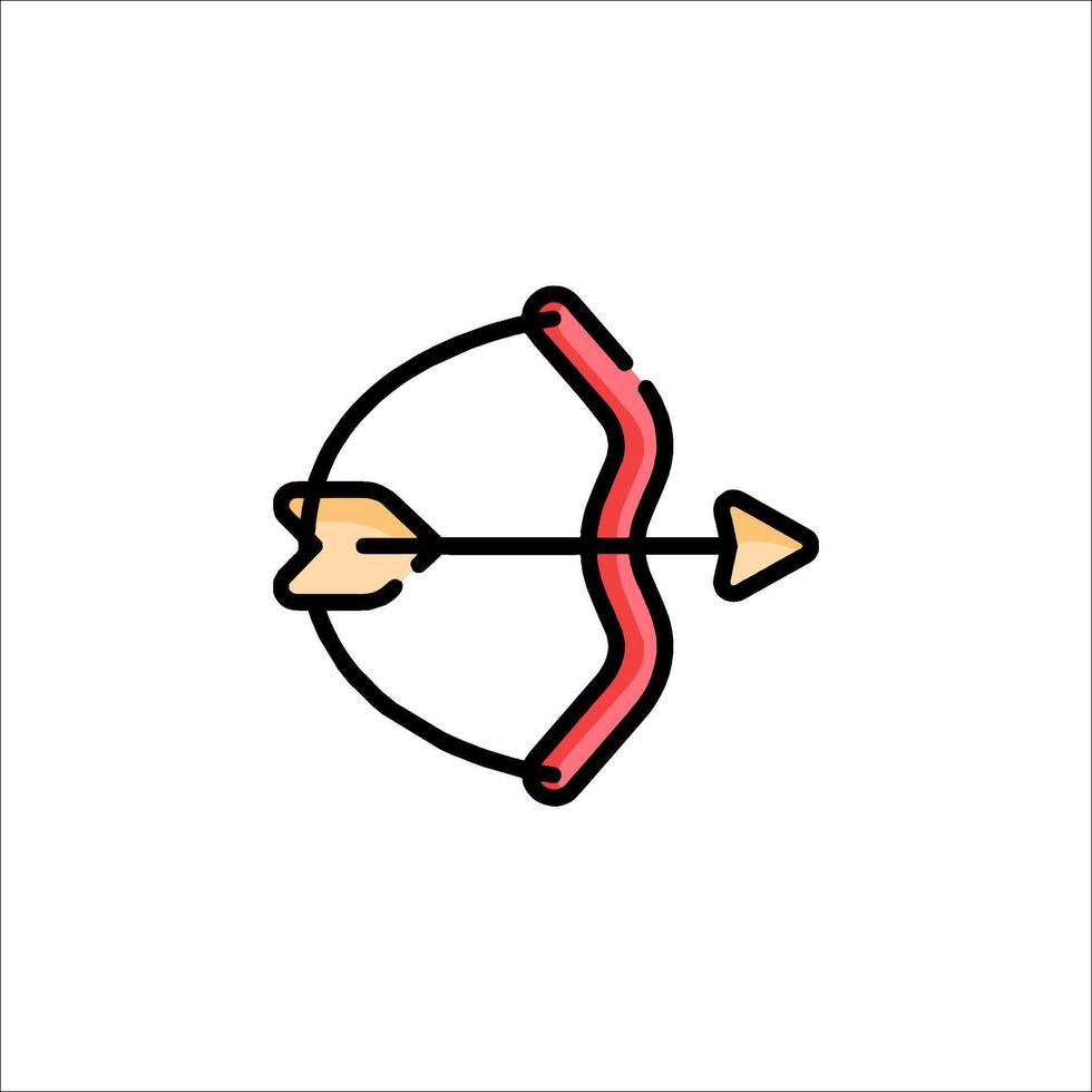 A bow and arrow icon on a white background vector