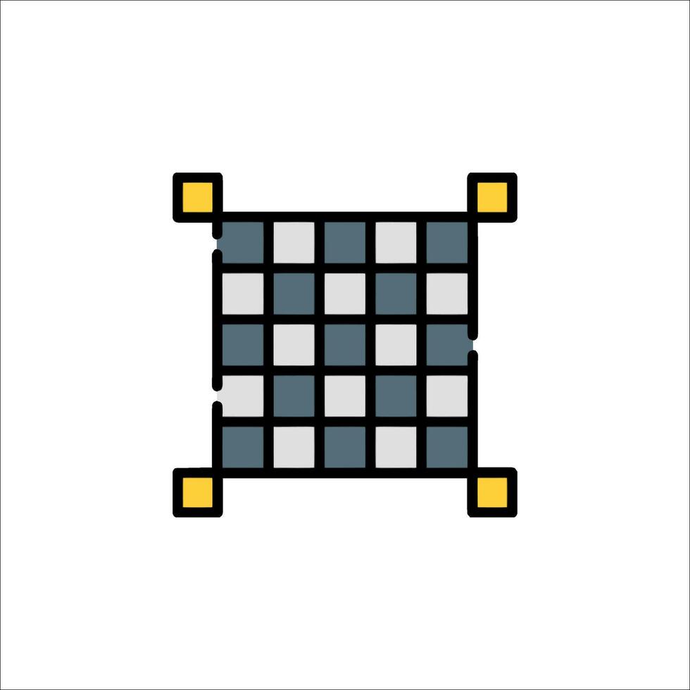 A square with a yellow square in the middle vector