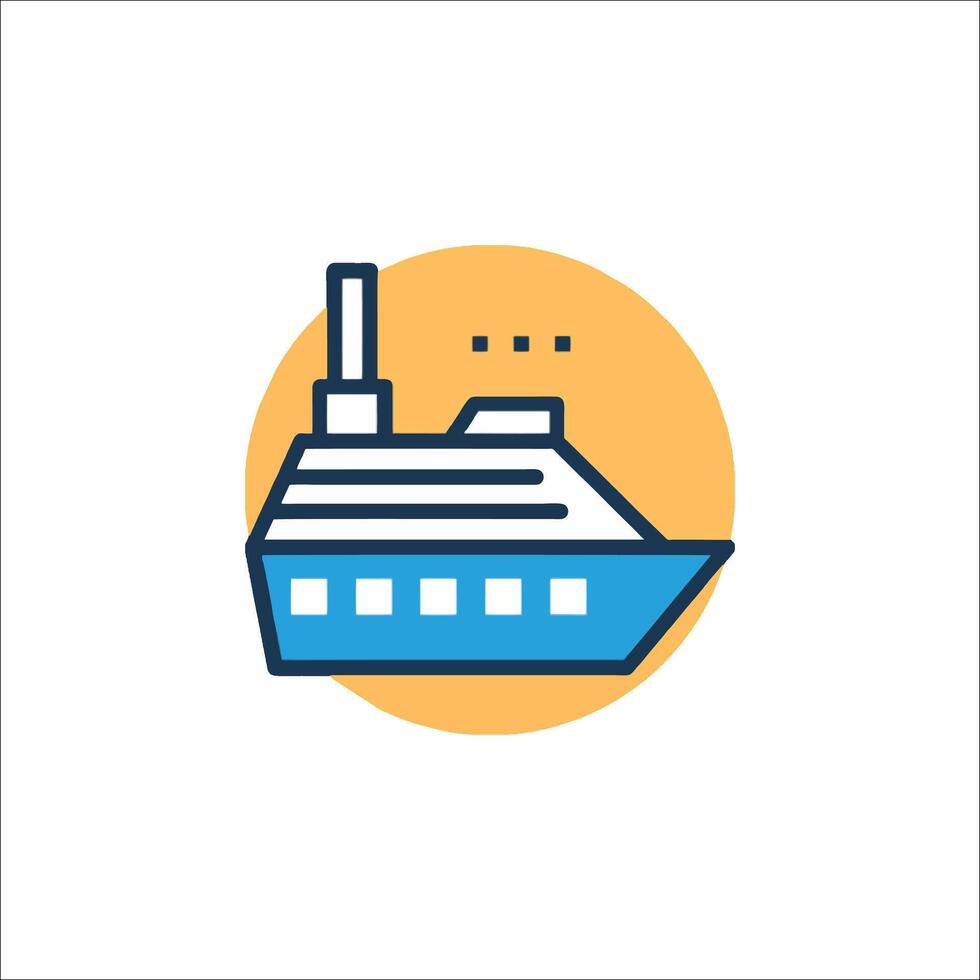 A cruise ship icon on a white background vector