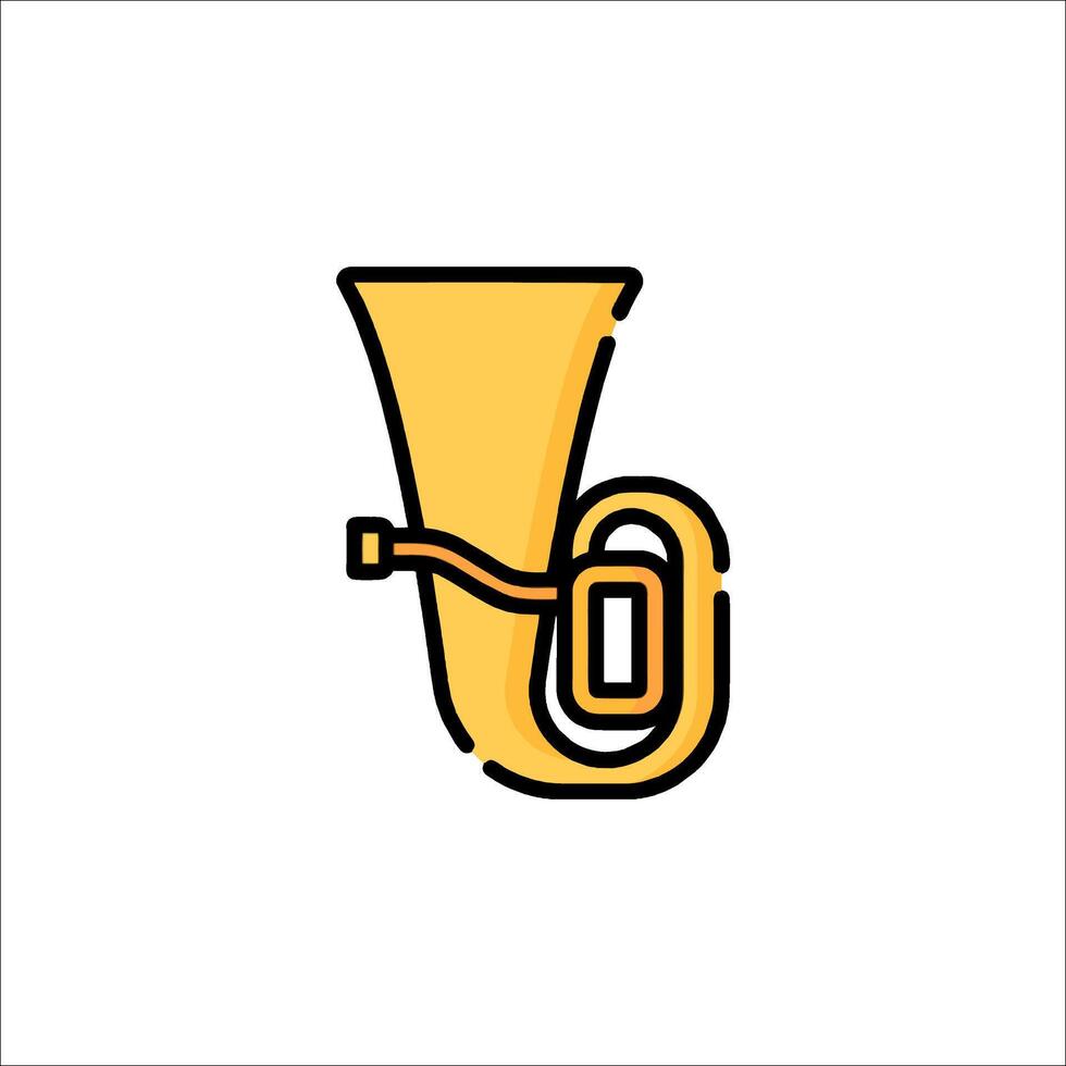 A musical instrument icon in a line style vector