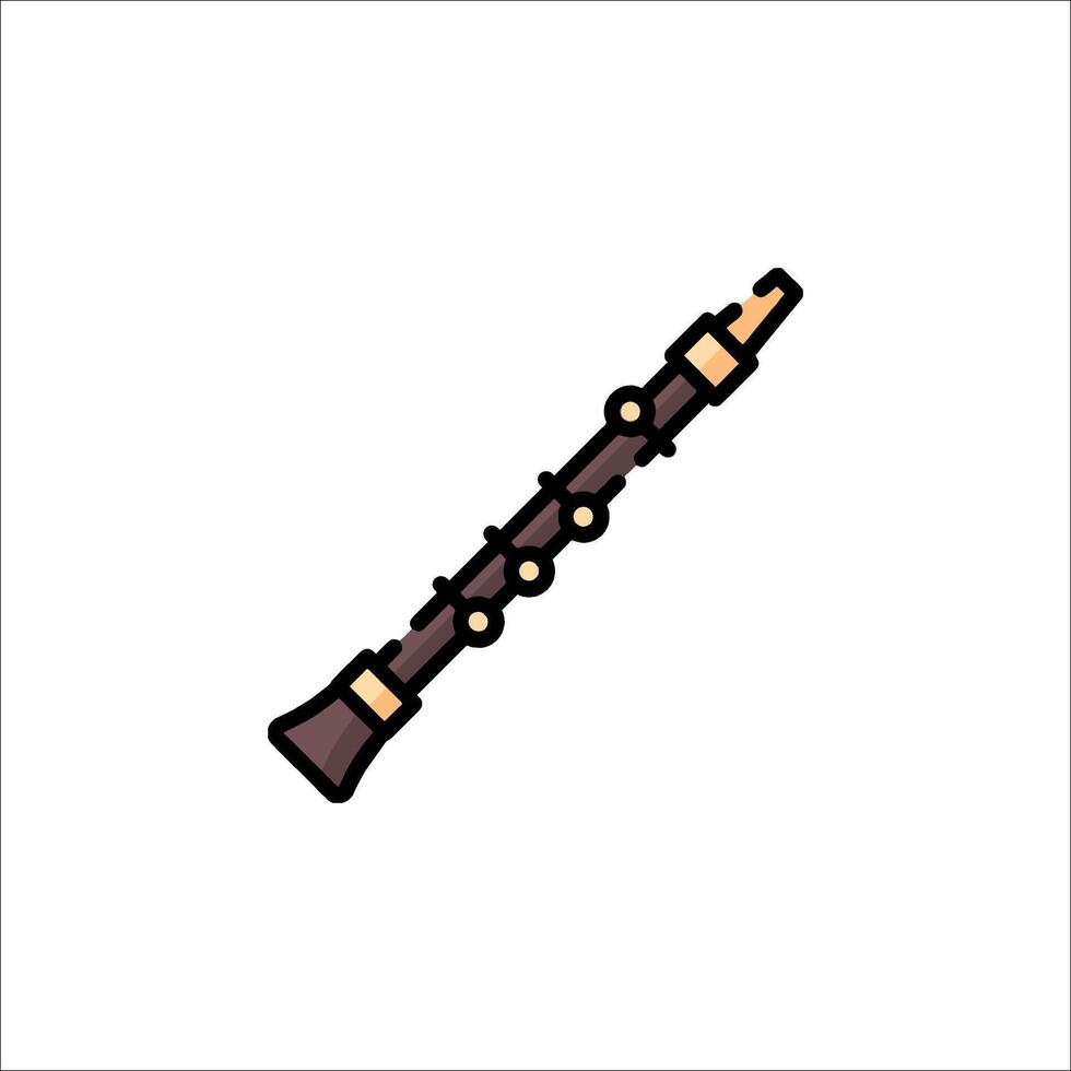 A flute icon on a white background vector