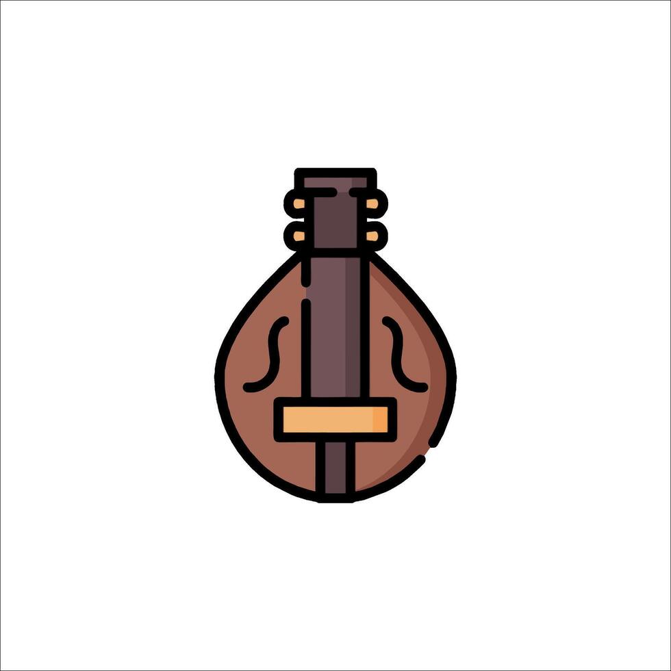 A mandolin icon on a white background vector