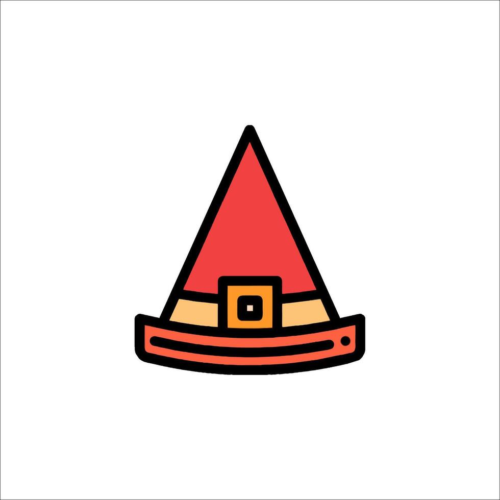 A red hat with a buckle on it vector