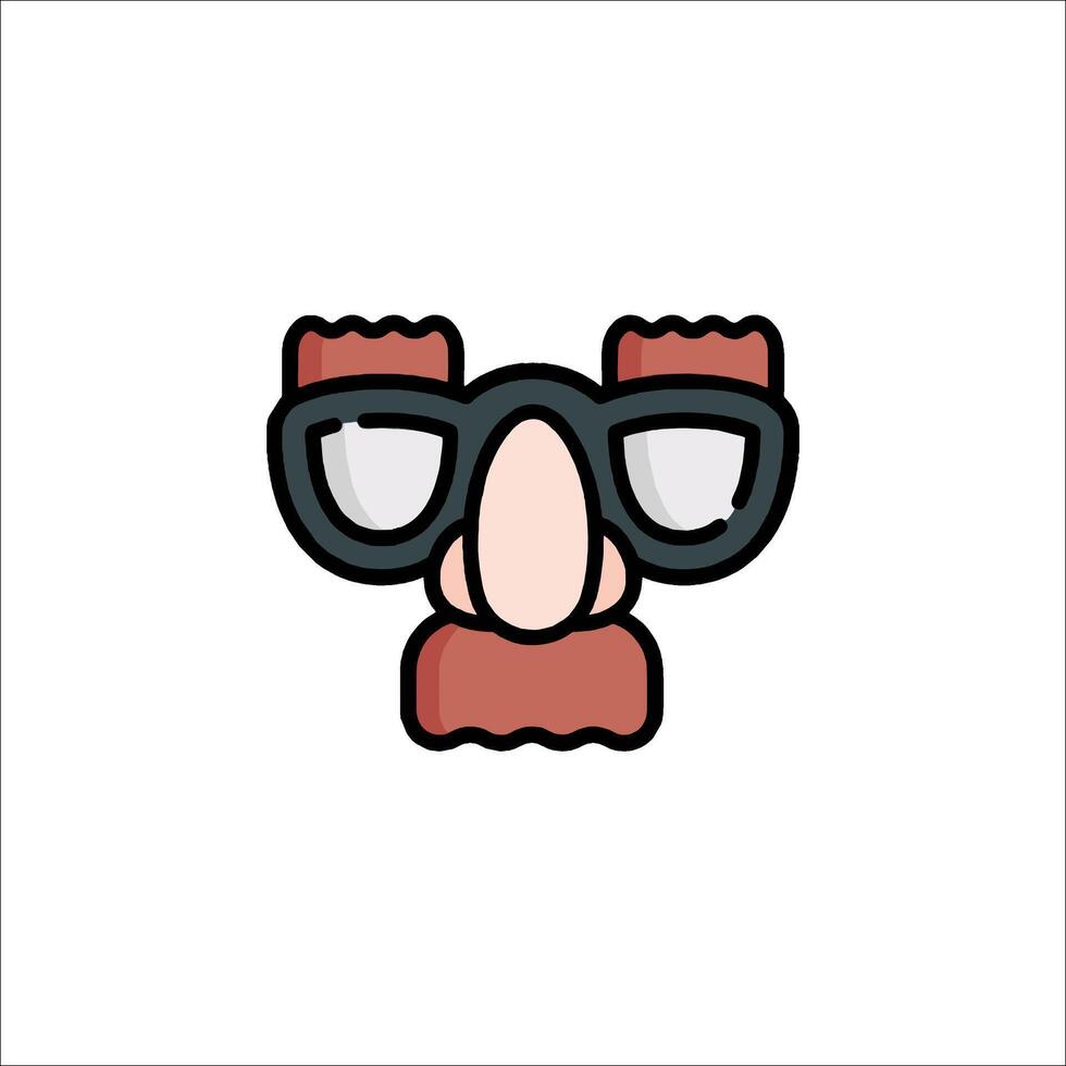 A cartoon man with glasses and mustache vector
