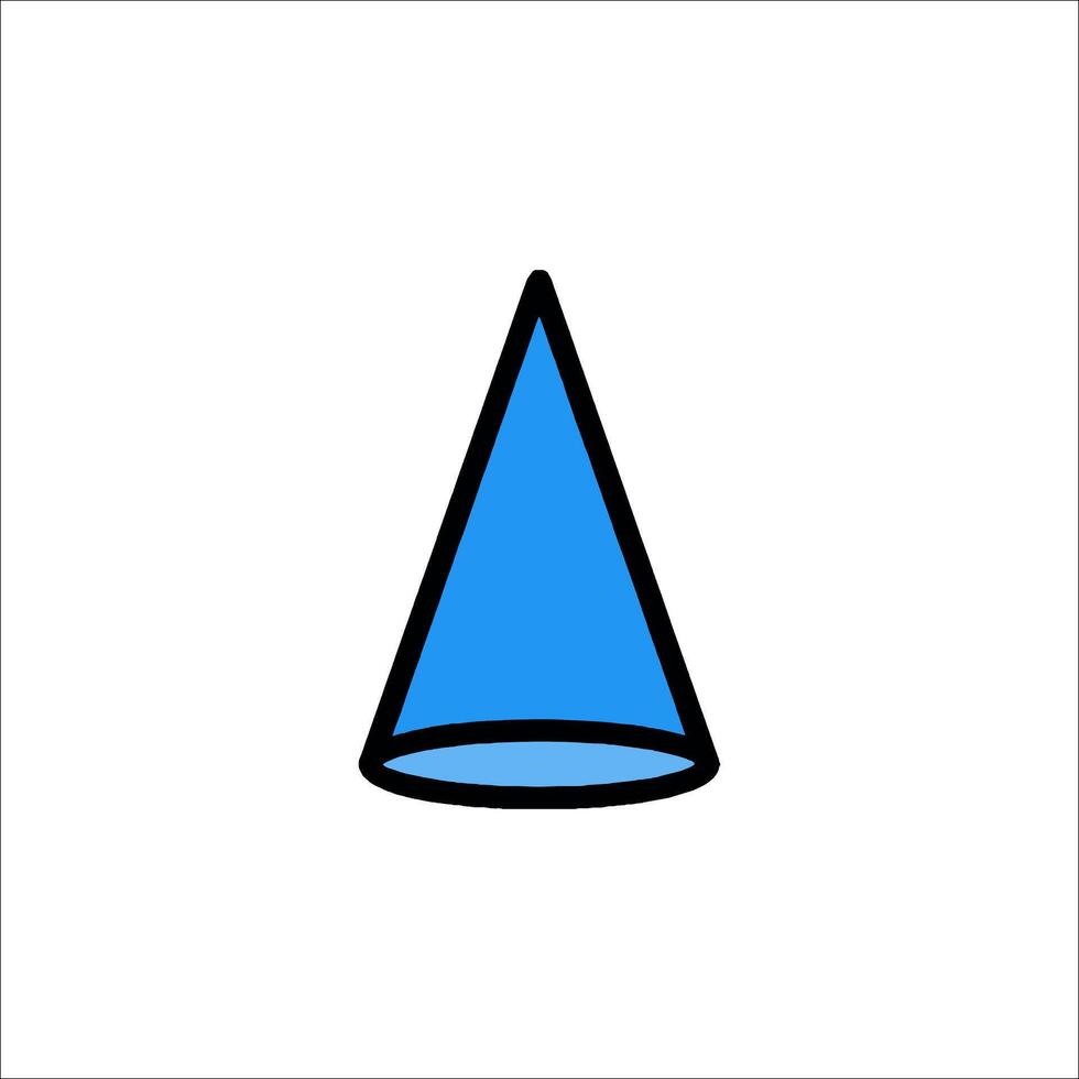 A blue cone icon on a white background vector