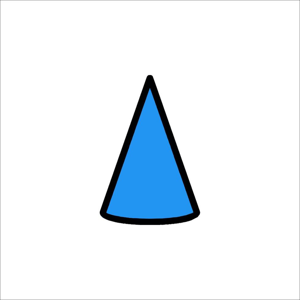 A blue cone icon on a white background vector