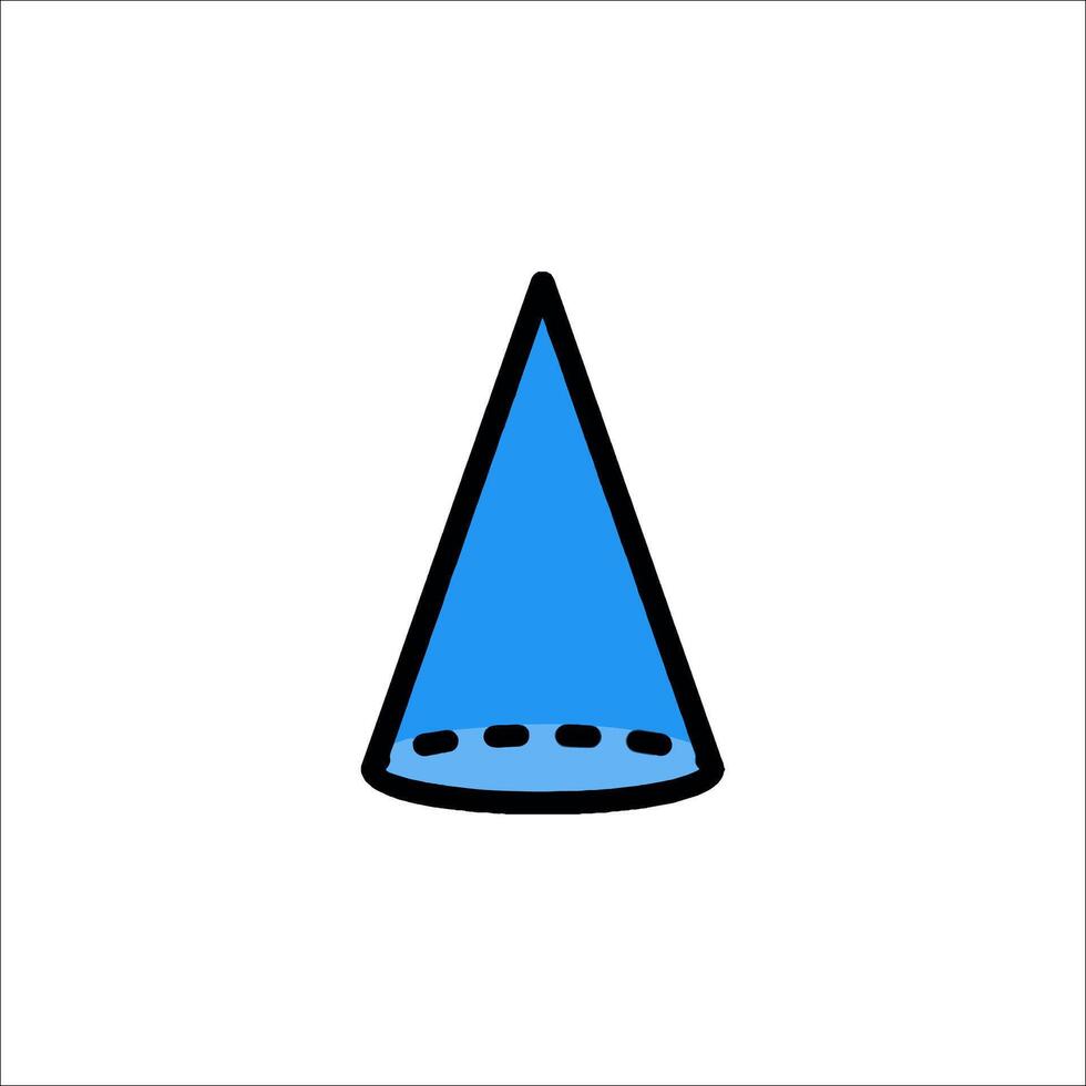 A cone icon on a white background vector