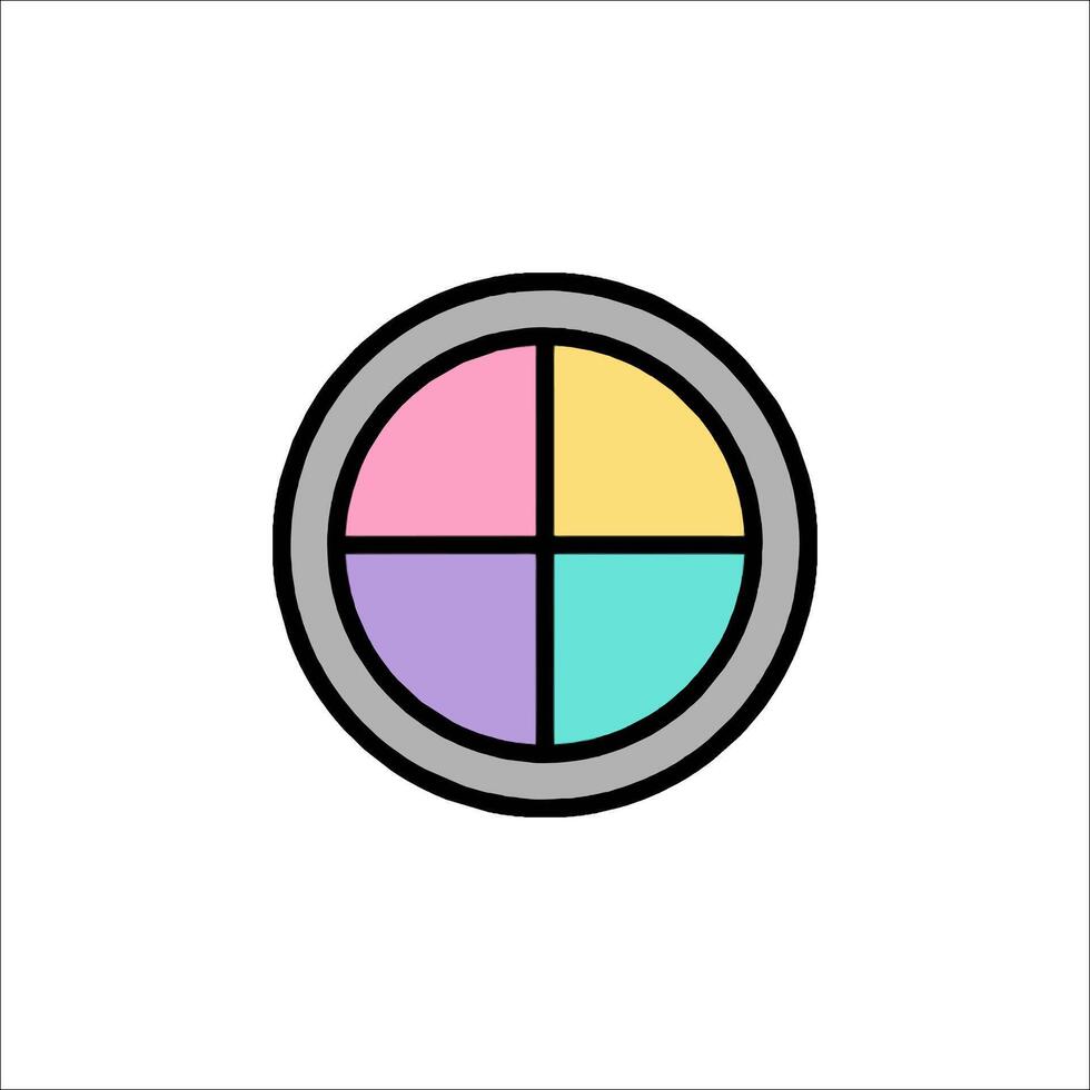 Color wheel icon illustration vector