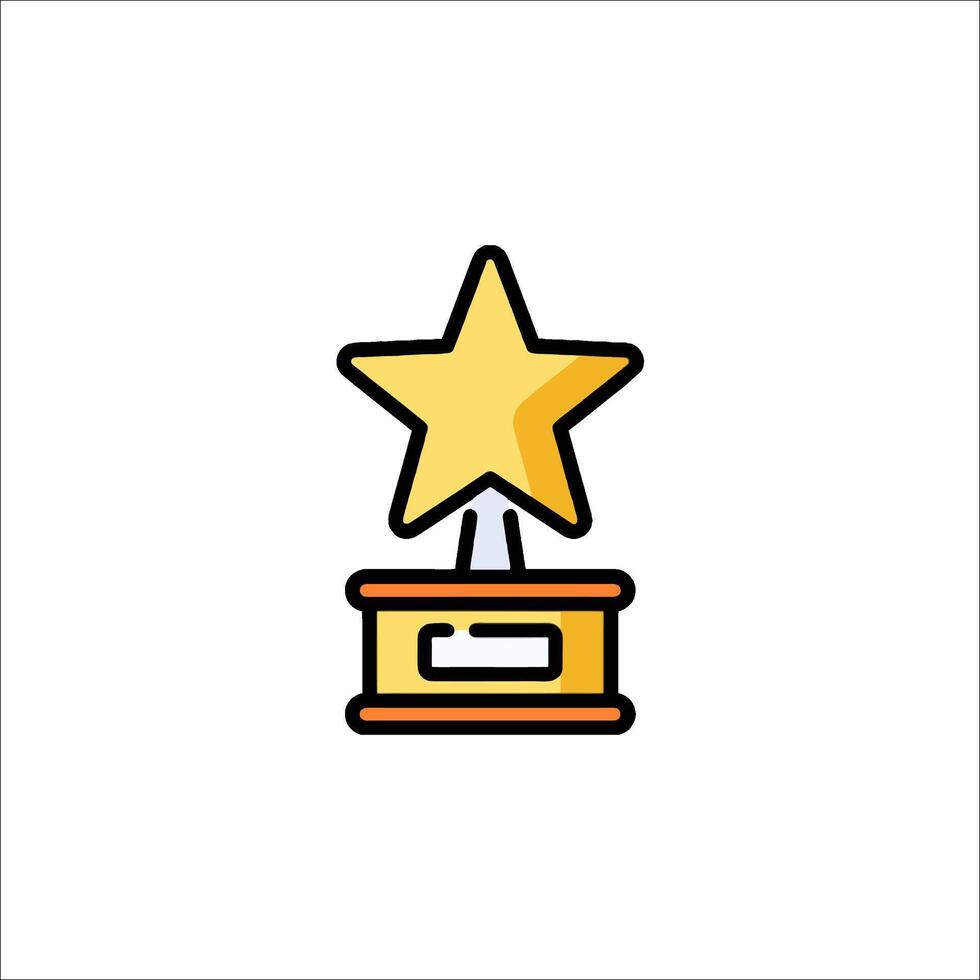 A star on a trophy icon vector