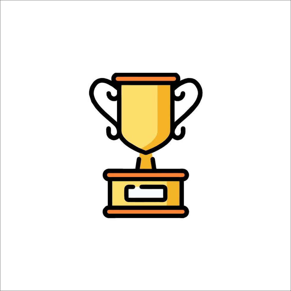 A trophy cup icon on a white background vector