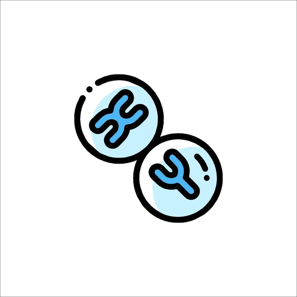 Two blue balls with the letter x on them vector