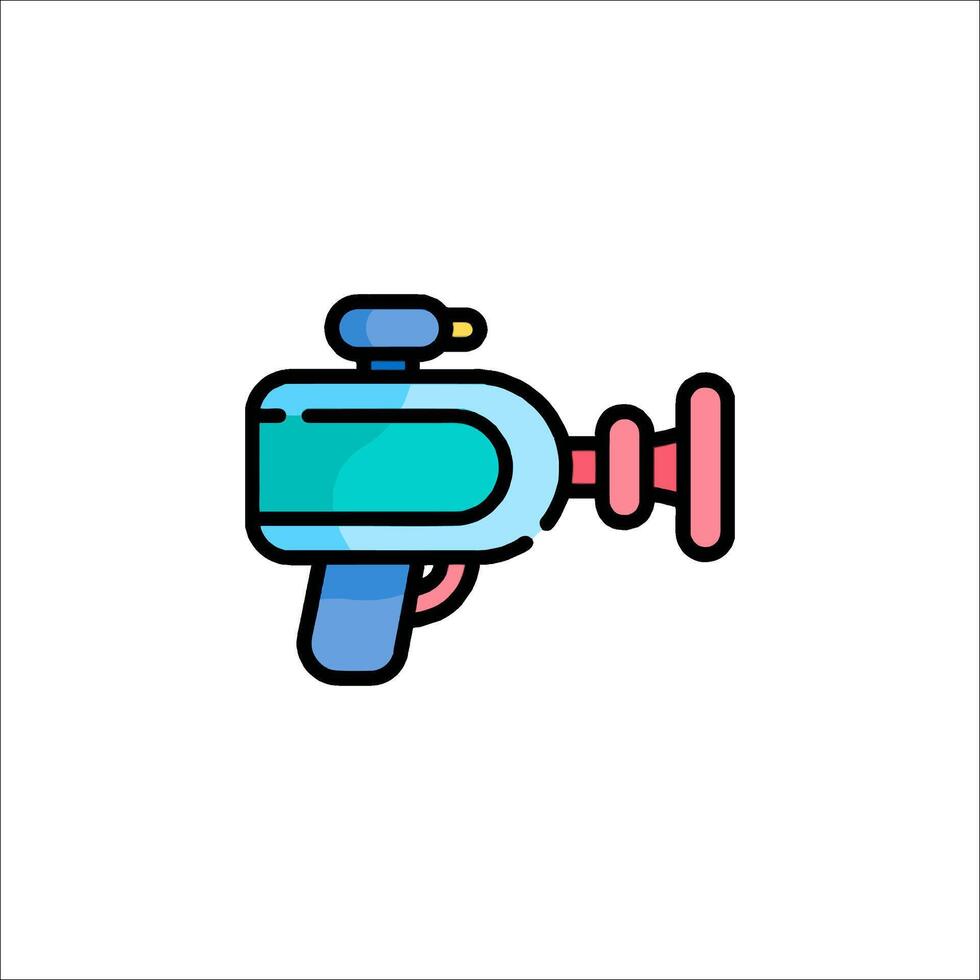 A cartoon gun icon on a white background vector
