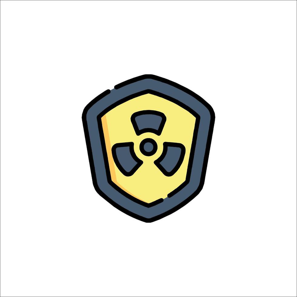 Radiation shield icon illustration vector