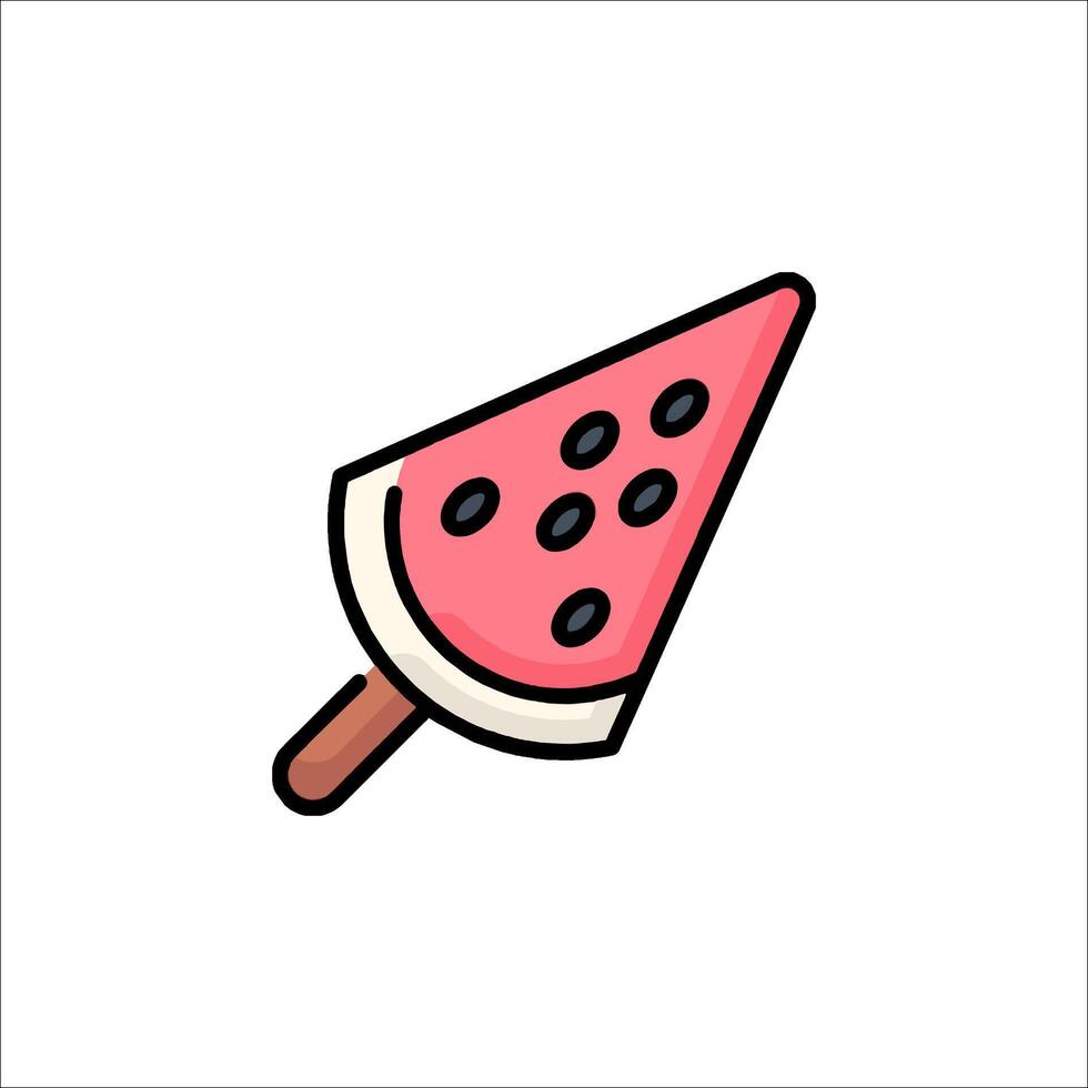 A watermelon popsicle icon on a white background vector