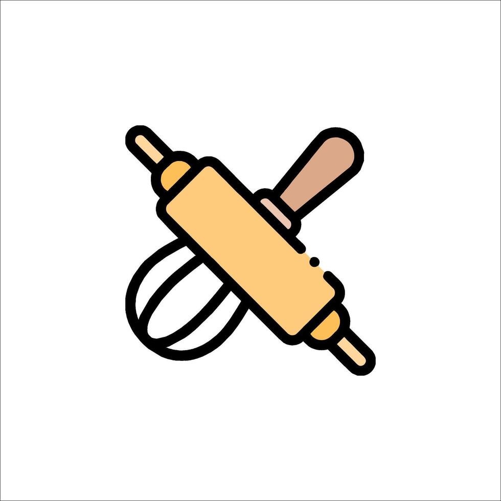 A rolling pin icon on a white background vector