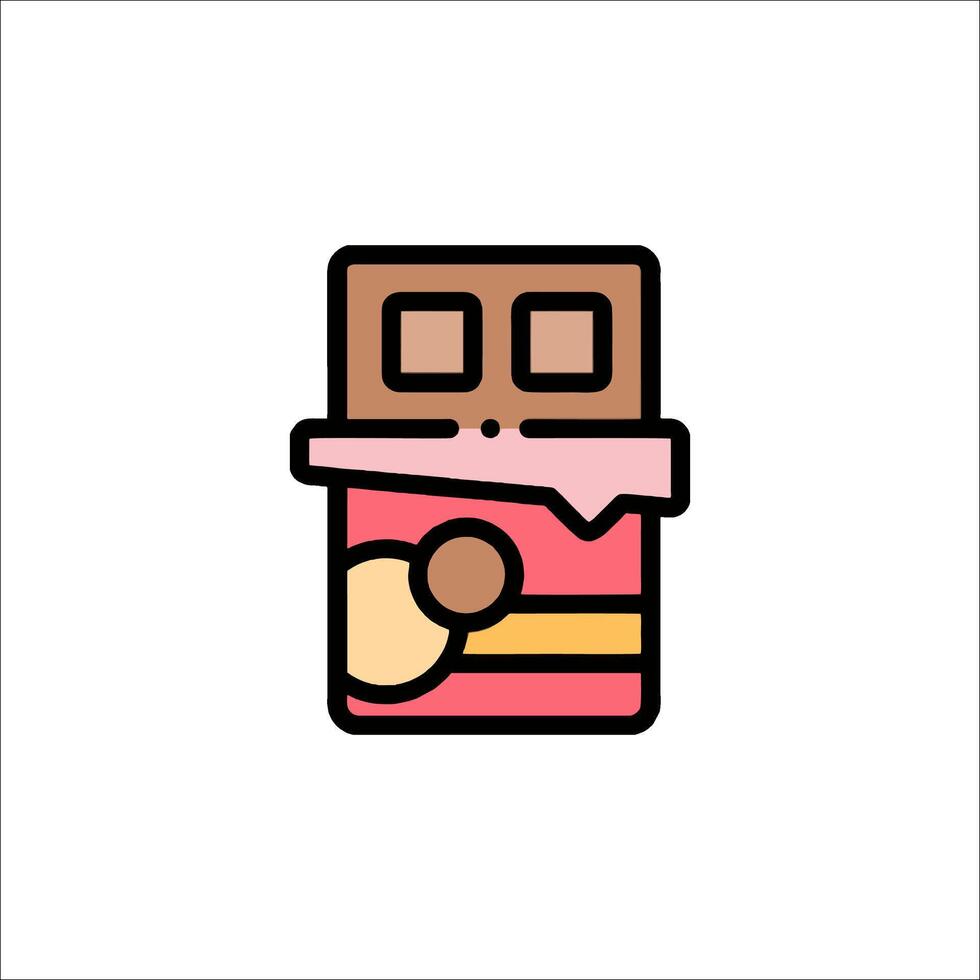 A chocolate bar icon with a heart on it vector