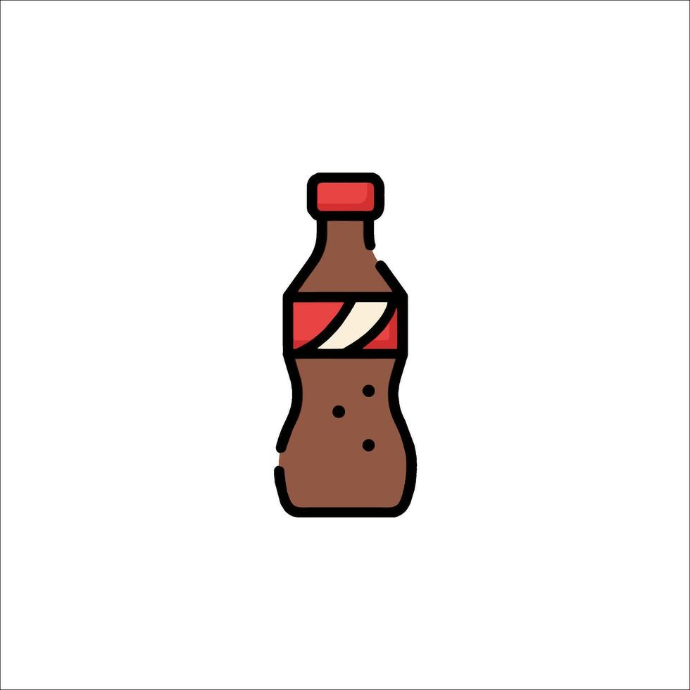 A soda bottle with a red stripe on it vector