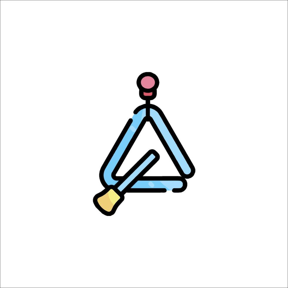 A triangle with a pencil and a pencil sharpener vector