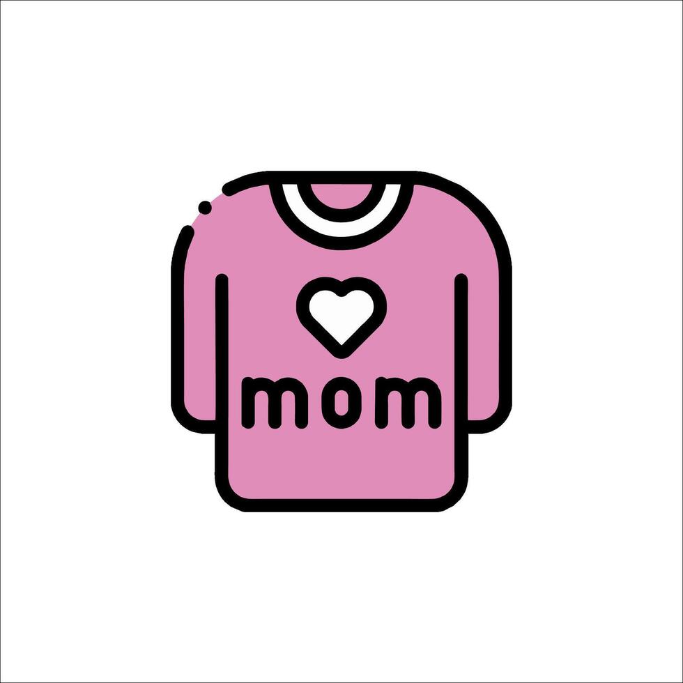 A pink sweater with the word mom on it vector